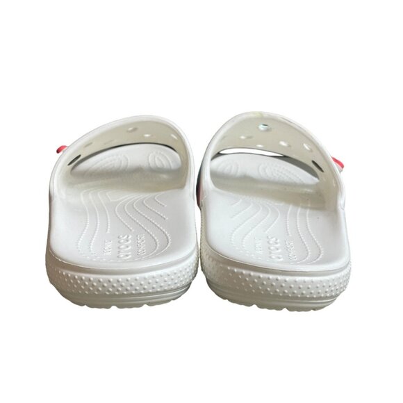 Crocs White Rainbow Tie-Dye Slippers Sandals Sz (Women 10 /Men 8) - NWOB - Picture 3 of 6